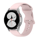 For Samsung Galaxy Watch Active 2 20mm Butterfly Buckle Solid Color Silicone Watch Band(Pink)
