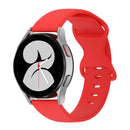 For Samsung Galaxy Watch Active 2 20mm Butterfly Buckle Solid Color Silicone Watch Band(Red)