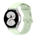For Samsung Galaxy Watch Active 2 20mm Butterfly Buckle Solid Color Silicone Watch Band(Light Green)