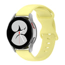 For Samsung Galaxy Watch Active 2 20mm Butterfly Buckle Solid Color Silicone Watch Band(Yellow)