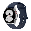For Samsung Galaxy Watch Active 2 20mm Butterfly Buckle Solid Color Silicone Watch Band(Navy Blue)
