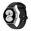 For Samsung Galaxy Watch Active 2 20mm Butterfly Buckle Solid Color Silicone Watch Band(Black)