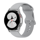 For Samsung Galaxy Watch Active 2 20mm Butterfly Buckle Solid Color Silicone Watch Band(Grey)