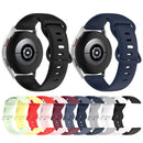 For Samsung Galaxy Watch Active 2 20mm Butterfly Buckle Solid Color Silicone Watch Band(Blue Gray)