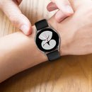For Samsung Galaxy Watch Active 2 20mm Butterfly Buckle Solid Color Silicone Watch Band(Black)