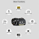 4K 30X Digital Zoom WiFi Camcorder Video Camera, Model:Standard + Wide-Angle Lens