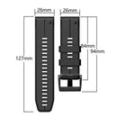 For Garmin Fenix 5X Plus 22mm Silicone Sports Two-Color Watch Band(Amygreen+Black)