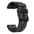 For Garmin Fenix 7 22mm Silicone Sports Two-Color Watch Band(Carbon Ash + Black)