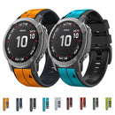 For Garmin EPIX Gen2 22mm Silicone Sports Two-Color Watch Band(Carbon Ash + Black)