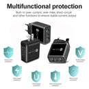 45W PD3.0 + 2 x QC3.0 USB Multi Port Quick Charger, EU Plug(White)