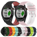 For Garmin Approach S40 20mm Checkered Two-Color Silicone Watch Band(Black+Grey)