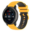 For Samsung Galaxy Watch4 Classic 42mm 20mm Checkered Two-Color Silicone Watch Band(Yellow+Black)