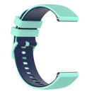 For Samsung Galaxy Watch4 Classic 42mm 20mm Checkered Two-Color Silicone Watch Band(Teal+Blue)