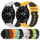 For Samsung Galaxy Watch4 Classic 42mm 20mm Checkered Two-Color Silicone Watch Band(Black+Red)