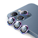 ENKAY 9H Rear Lens Metal Ring Tempered Glass Film For iPhone 14 Pro / 14 Pro Max(Colorful)