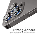 For iPhone 14 Pro / 14 Pro Max ENKAY 9H Rear Lens Metal Ring Tempered Glass Film(Graphite Grey)