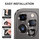 ENKAY 9H Rear Lens Metal Ring Tempered Glass Film For iPhone 14 Pro / 14 Pro Max(Colorful)
