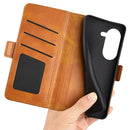 For Asus Zenfone 9 Dual-side Magnetic Buckle Horizontal Flip Leather Phone Case(Yellow)