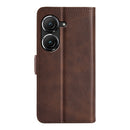 For Asus Zenfone 9 Dual-side Magnetic Buckle Horizontal Flip Leather Phone Case(Brown)