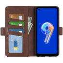 For Asus Zenfone 9 Dual-side Magnetic Buckle Horizontal Flip Leather Phone Case(Brown)