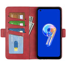 For Asus Zenfone 9 Dual-side Magnetic Buckle Horizontal Flip Leather Phone Case(Red)