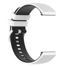 For Huawei Watch GT3 46mm 22mm Checkered Two-Color Silicone Watch Band(White+Black)