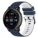 For Huawei Watch GT3 46mm 22mm Checkered Two-Color Silicone Watch Band(Dark Blue+White)