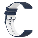 For Huawei Watch GT3 46mm 22mm Checkered Two-Color Silicone Watch Band(Dark Blue+White)