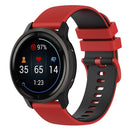 For Huawei Watch GT3 46mm 22mm Checkered Two-Color Silicone Watch Band(Red+Black)