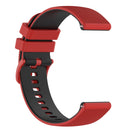 For Huawei Watch GT3 46mm 22mm Checkered Two-Color Silicone Watch Band(Red+Black)