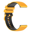 For Huawei Watch GT3 46mm 22mm Checkered Two-Color Silicone Watch Band(Yellow+Black)
