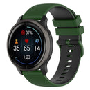 For Huawei Watch GT3 46mm 22mm Checkered Two-Color Silicone Watch Band(Amy Green+Black)