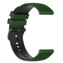 For Huawei Watch GT3 46mm 22mm Checkered Two-Color Silicone Watch Band(Amy Green+Black)