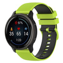 For Huawei Watch GT3 46mm 22mm Checkered Two-Color Silicone Watch Band(Lime Green+Black)