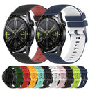 For Huawei Watch GT3 46mm 22mm Checkered Two-Color Silicone Watch Band(Pink+White)