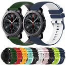 For Samsung Gear S3 Frontier 22mm Checkered Two-Color Silicone Watch Band(Black+Grey)