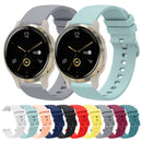 For Garmin Venu 2S 18mm Solid Color Soft Silicone Watch Band(White)