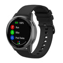 For Samsung Galaxy Watch5 44mm 20mm Solid Color Soft Silicone Watch Band(Black)