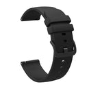For Samsung Galaxy Watch5 44mm 20mm Solid Color Soft Silicone Watch Band(Black)