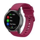 For Samsung Galaxy Watch5 44mm 20mm Solid Color Soft Silicone Watch Band(Wine Red)