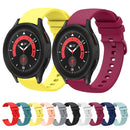 For Samsung Galaxy Watch5 44mm 20mm Solid Color Soft Silicone Watch Band(Red)