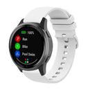 For Samsung Galaxy Watch5 40mm 20mm Solid Color Soft Silicone Watch Band(White)