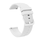 For Samsung Galaxy Watch5 40mm 20mm Solid Color Soft Silicone Watch Band(White)
