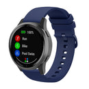 For Samsung Galaxy Watch5 40mm 20mm Solid Color Soft Silicone Watch Band(Navy Blue)