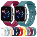 For Amazfit GTS 3 20mm Solid Color Soft Silicone Watch Band(Pink)
