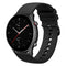 For Amazfit GTR 2e 22mm Solid Color Soft Silicone Watch Band(Black)