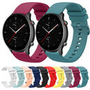For Amazfit GTR 2e 22mm Solid Color Soft Silicone Watch Band(Black)