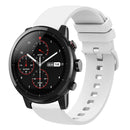 For Amazfit Stratos 22mm Solid Color Soft Silicone Watch Band(White)