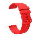 For Amazfit Stratos 22mm Solid Color Soft Silicone Watch Band(Red)