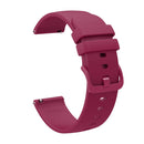 For Amazfit Stratos 22mm Solid Color Soft Silicone Watch Band(Wine Red)